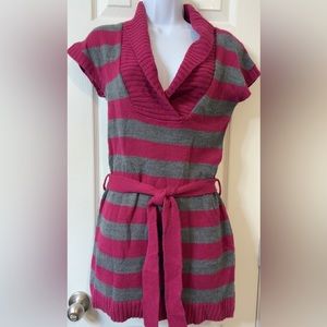 Cute Pink & Gray sweater dress!
